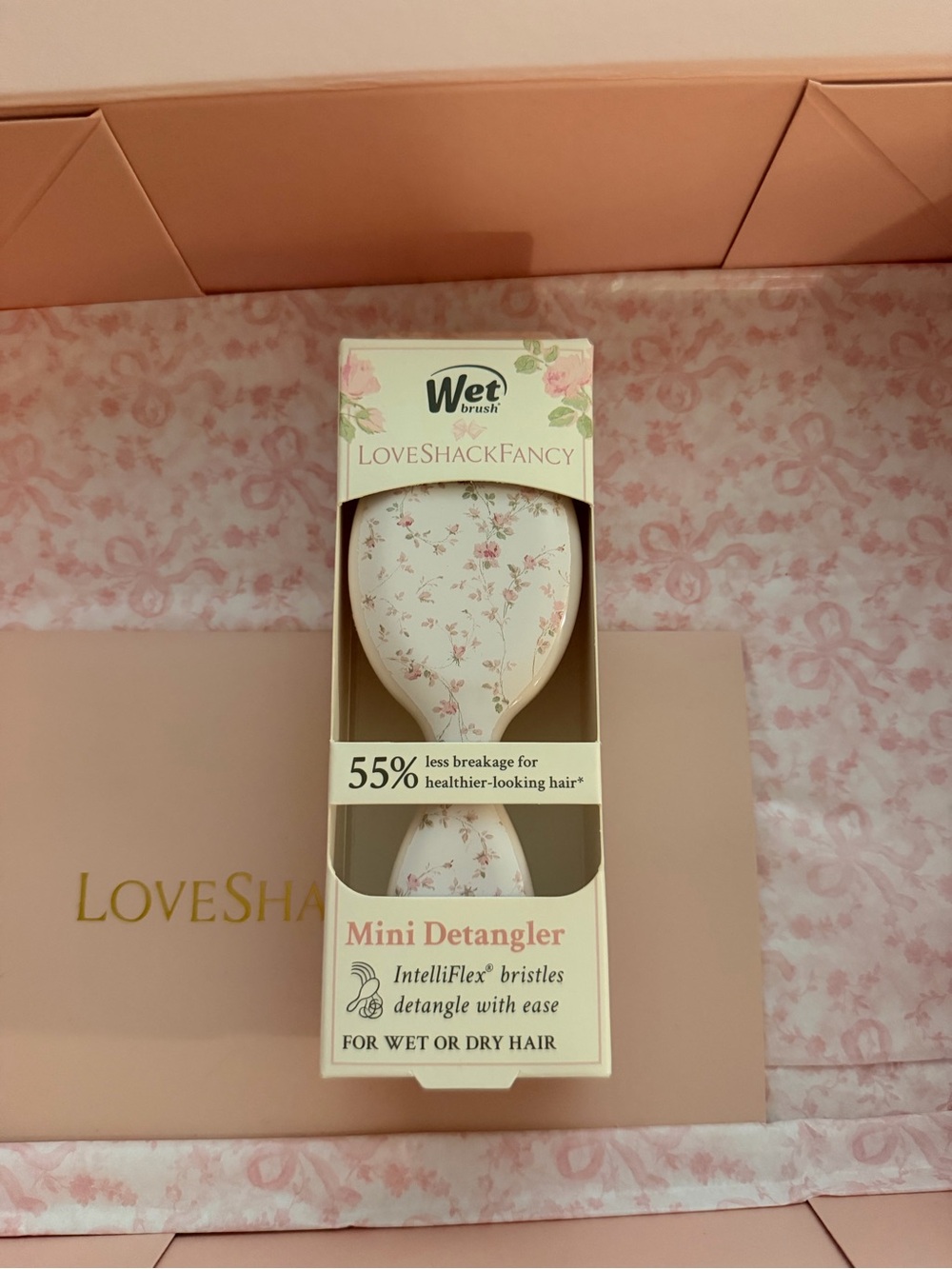 LoveShackFancy Mini Detangler - Pink Floral